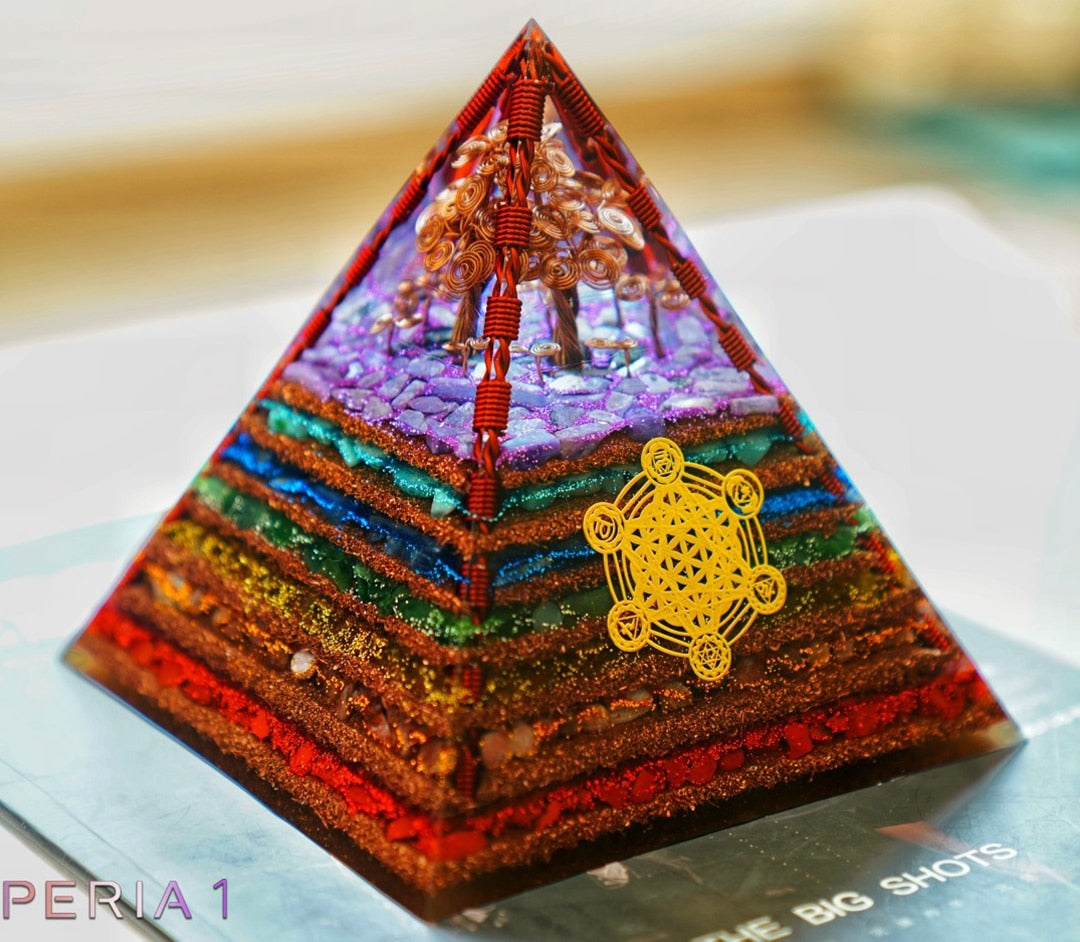 Hochfrequenz-Sieben-Chakra-Pyramidengenerator
