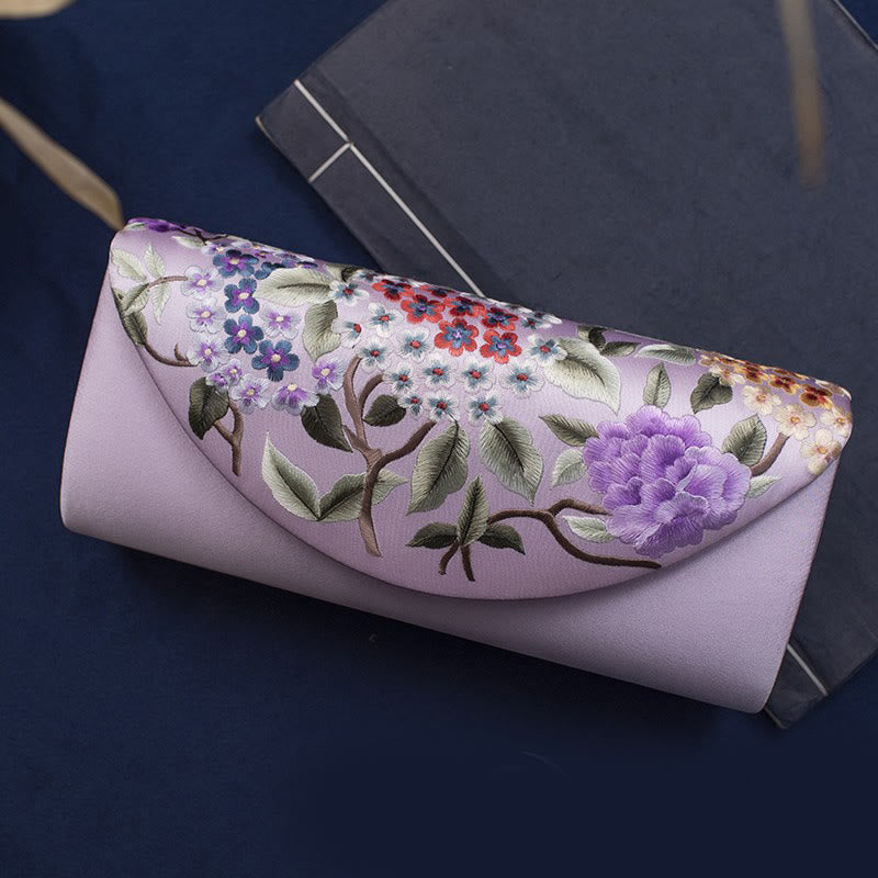 Hydrangea Stickerei Crossbody Hochzeit Tasche 24cm Elegante Stil