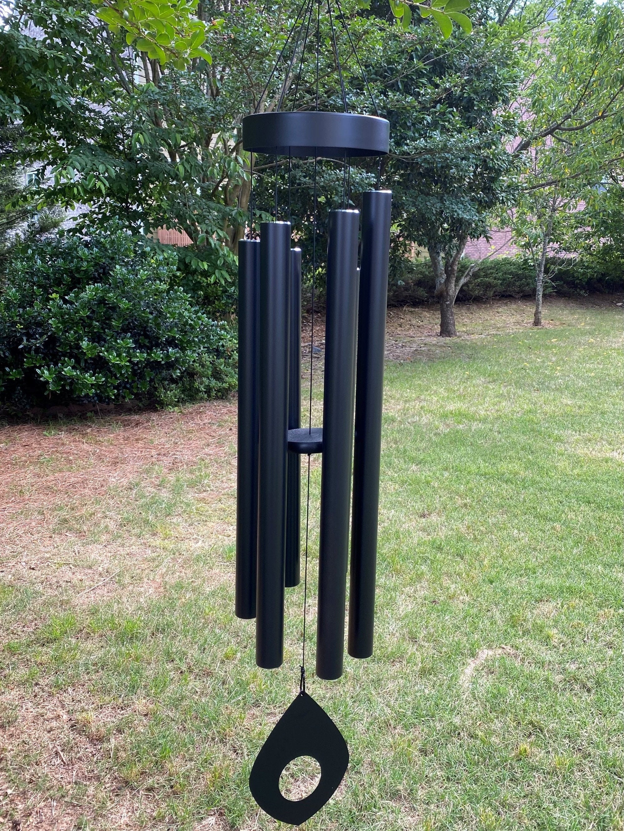 Joyous Wind Chimes, 60 Inch Large Deep Tone Black Metal Wind Chime, the Beautiful Spirit Sound Can Create a Sense of Peace and Relaxation