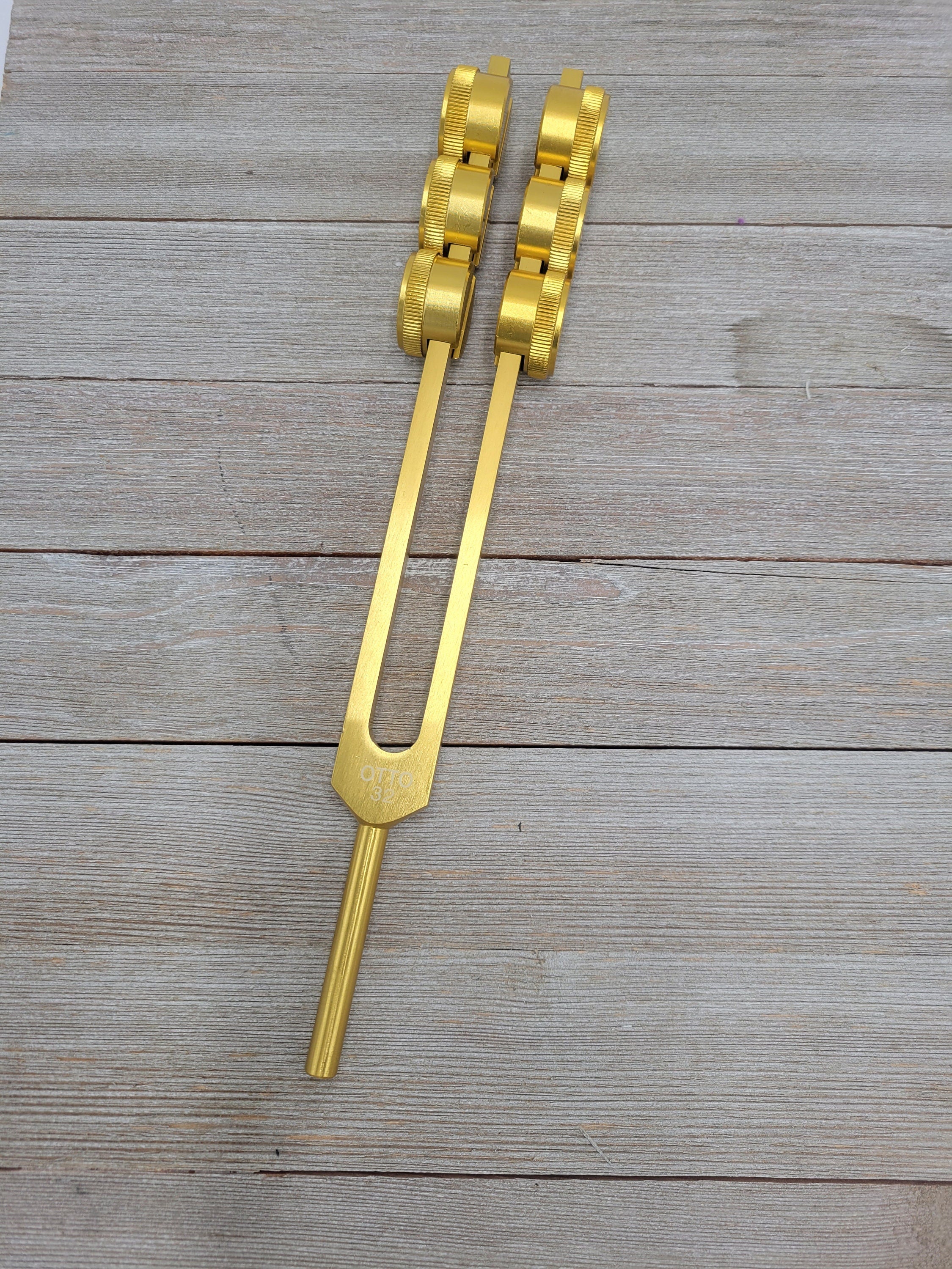 32 Hz Tuning Fork for Healing - Gold Weighted Otto