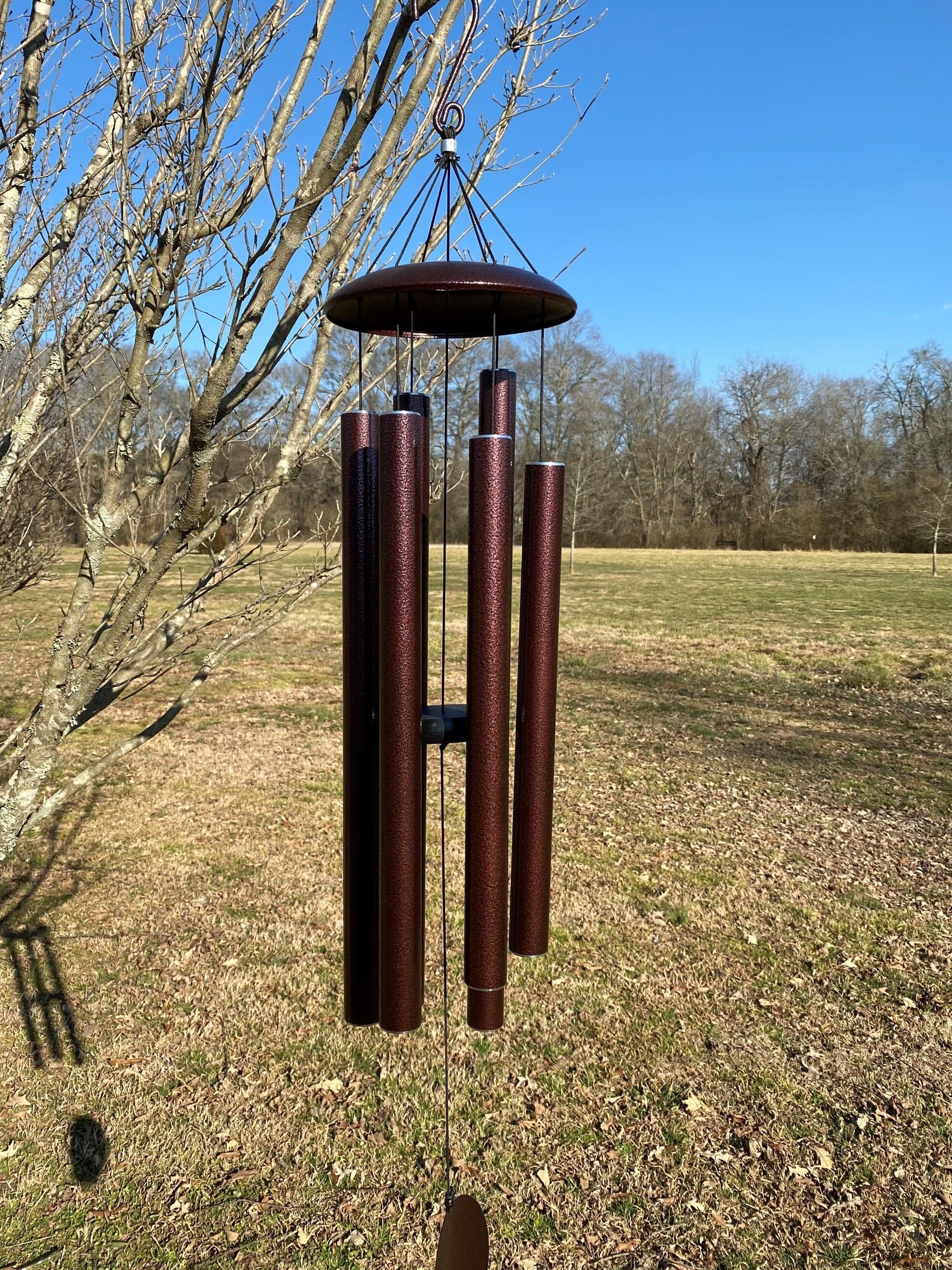 Joyous Wind Chimes, Large Deep Tone Bronze Color Metal Wind Chimes. the Beautiful Spirit Sound Can Create a Sense of Peace and Relaxation