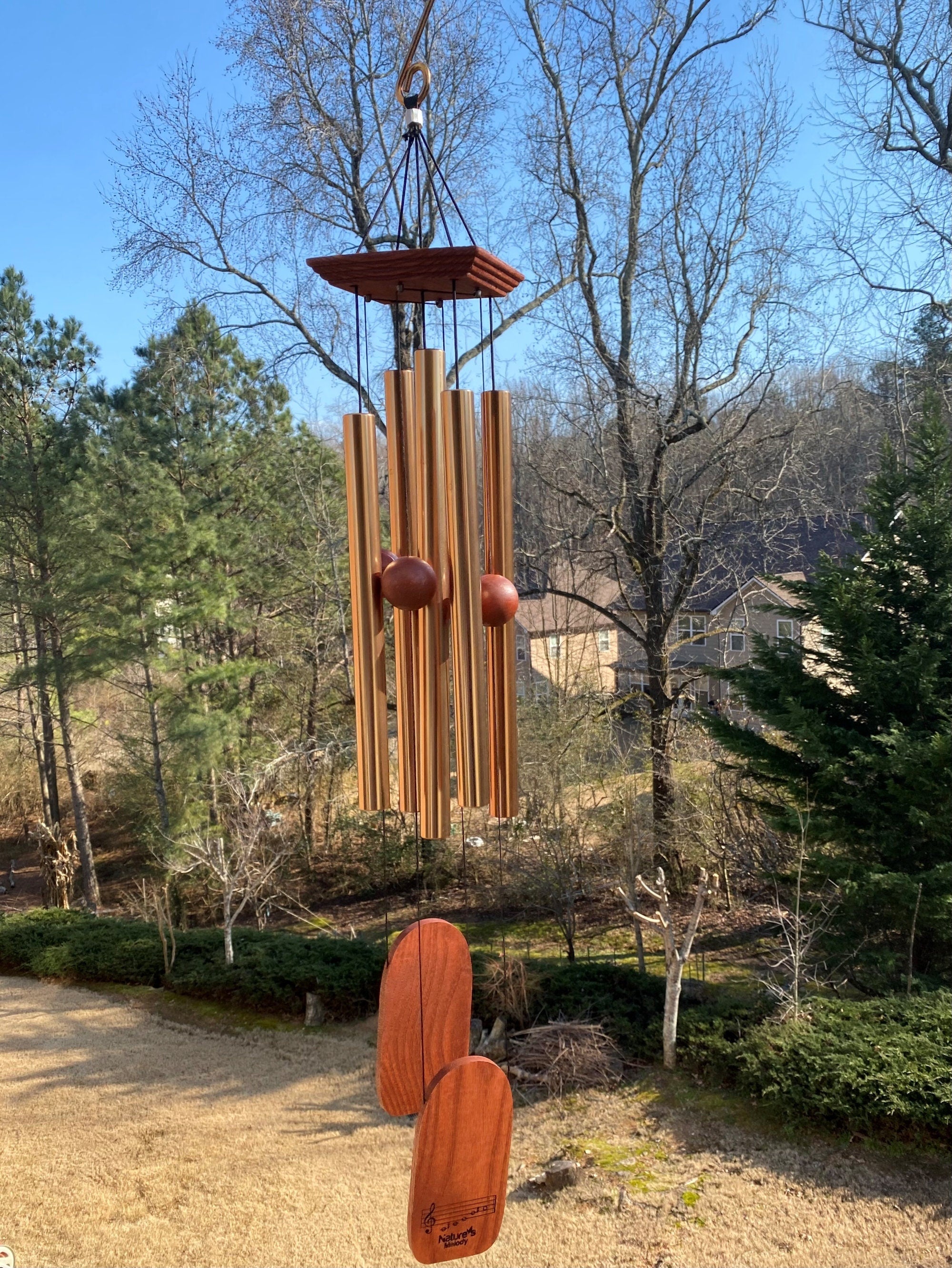 Joyous Windchimes, 36 Inch Deep Tone Gold Metal Wind Chimes. the Beautiful Spirit Sound Can Create a Sense of Peace and Relaxation