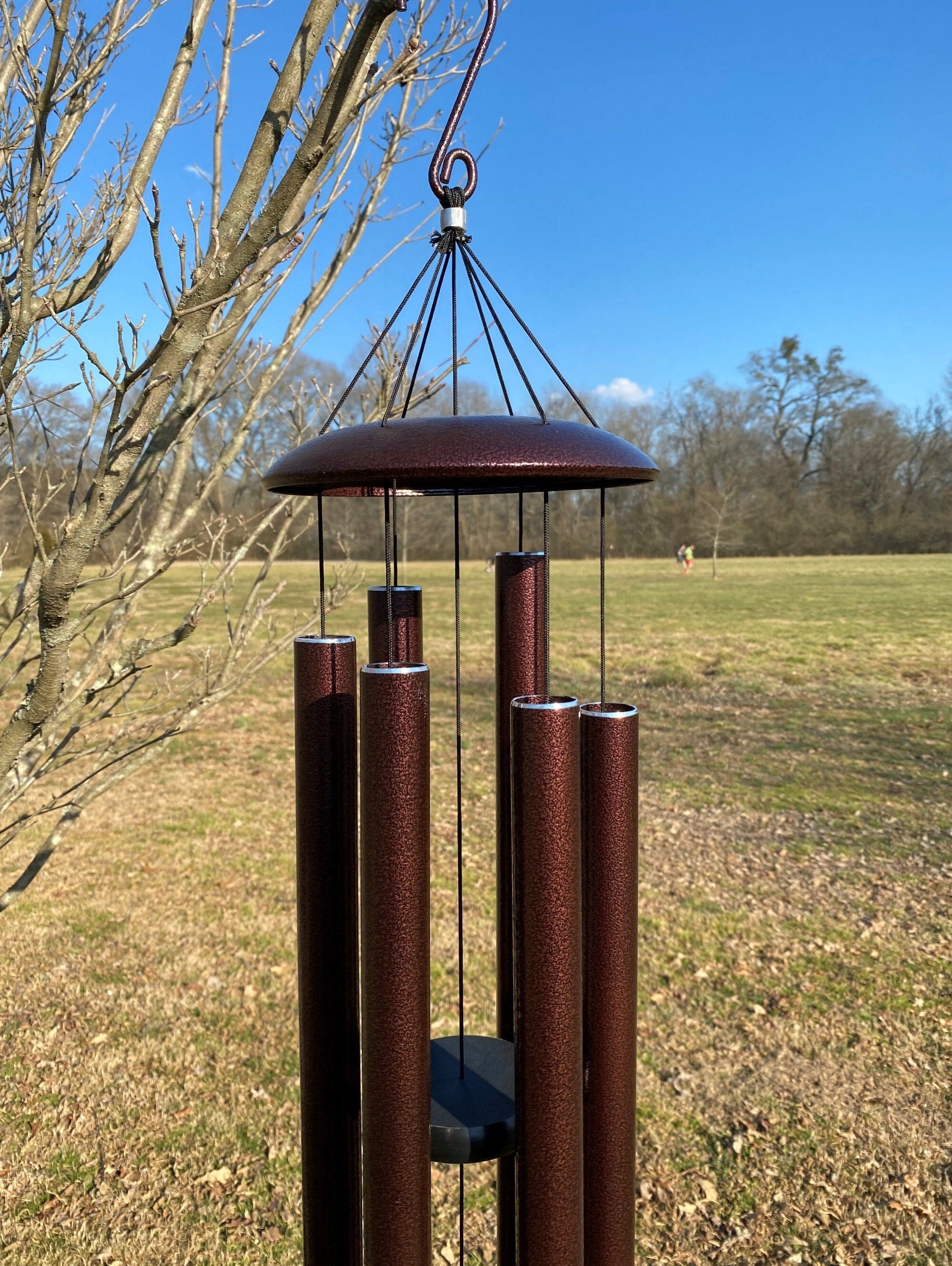 Joyous Wind Chimes, Large Deep Tone Bronze Color Metal Wind Chimes. the Beautiful Spirit Sound Can Create a Sense of Peace and Relaxation