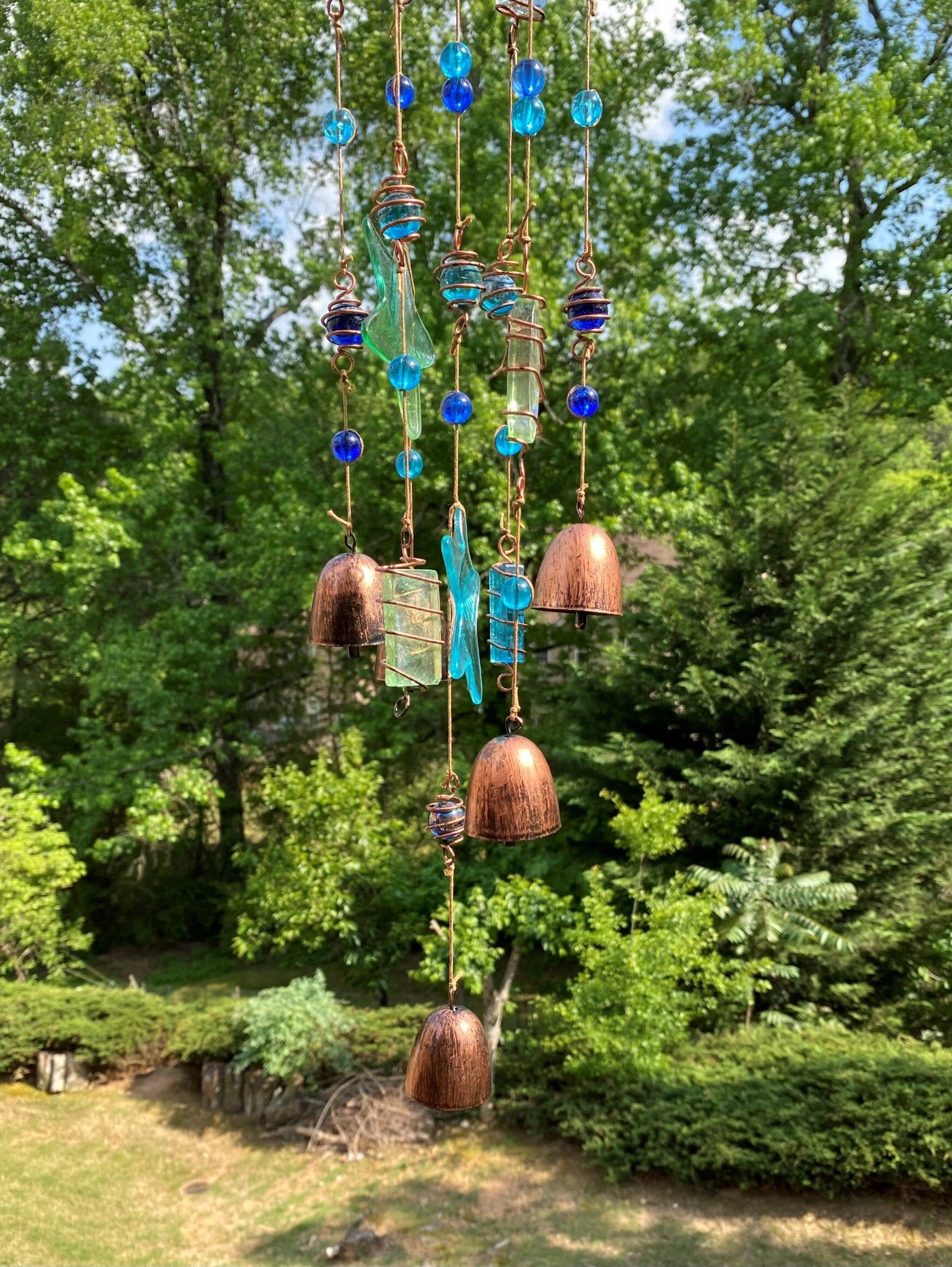 Joyous Wind Chime, 25" - 18" Multi-Color Beaded Bell Wind Chimes, the Sound Can Create a Sense of Peace & Relaxation in Your Home and Garden