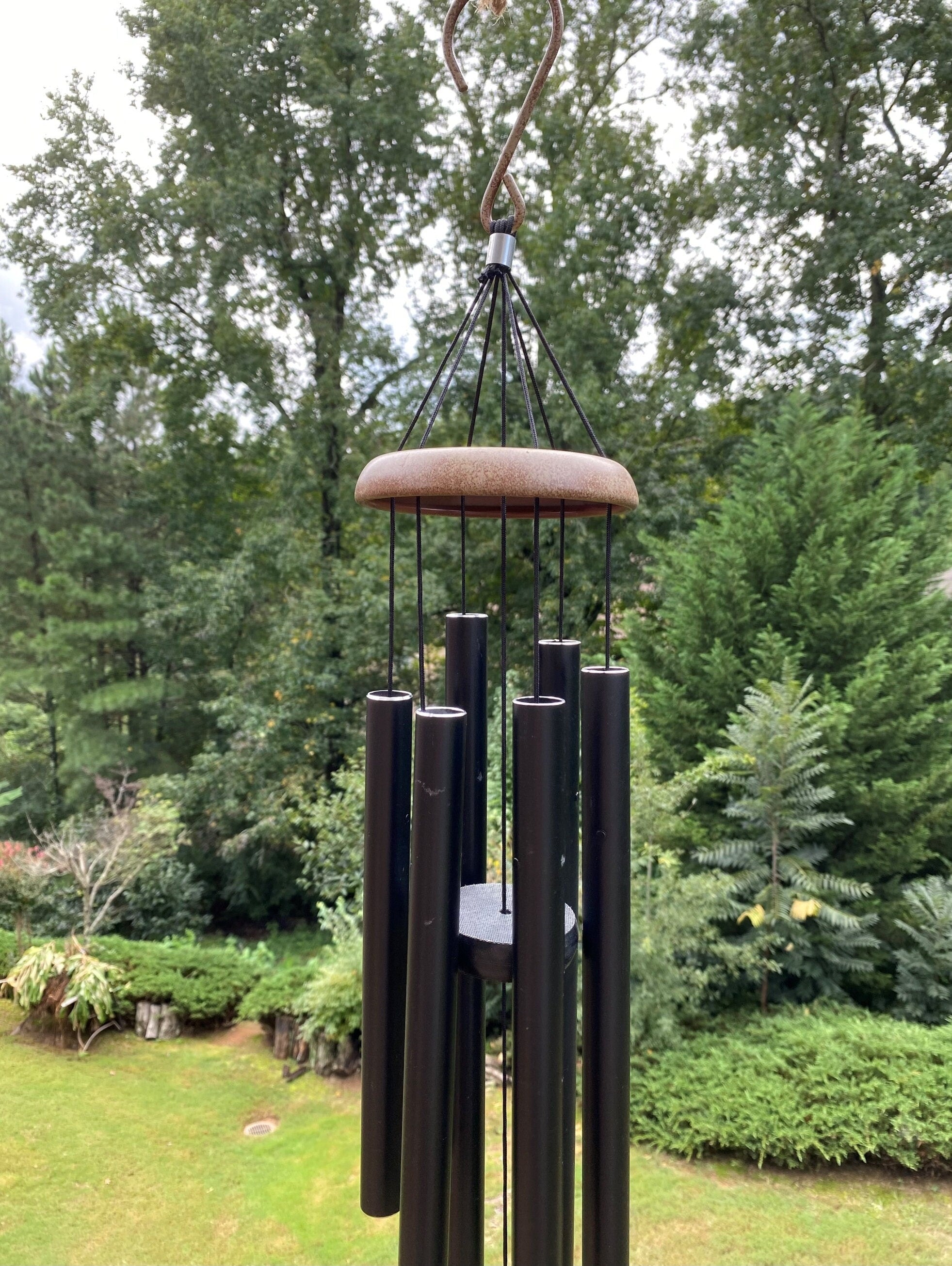 Joyous Wind Chimes, 36 Inch Deep Tone Black Color Metal Wind Chimes. the Beautiful Spirit Sound Can Create a Sense of Peace and Relaxation