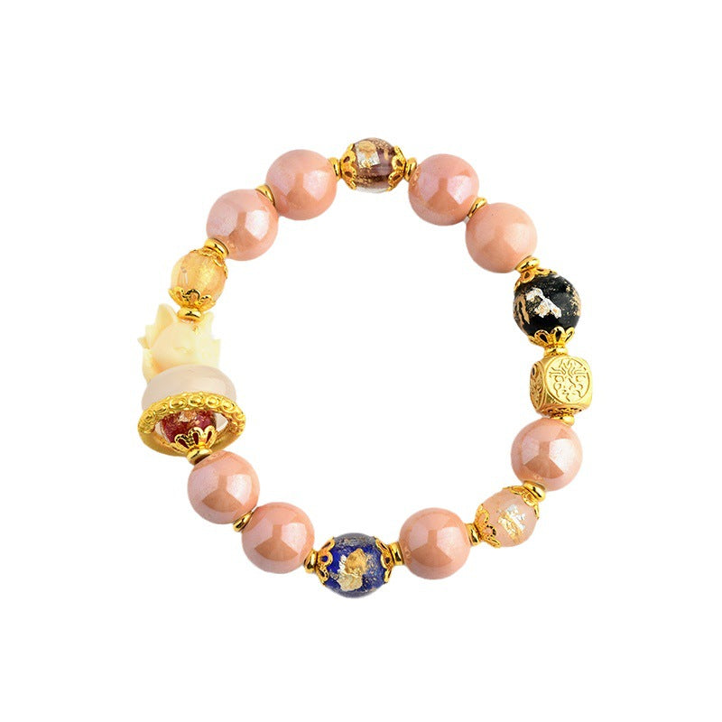 Räucherasche Liuli-Glas 14–16 cm Neunschwänziges Fuchs-Spirituelles Armband