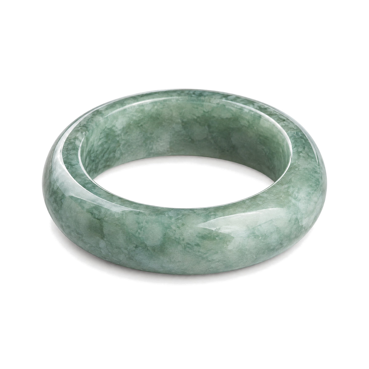 Jade Abundance Healing Ring, on a white background