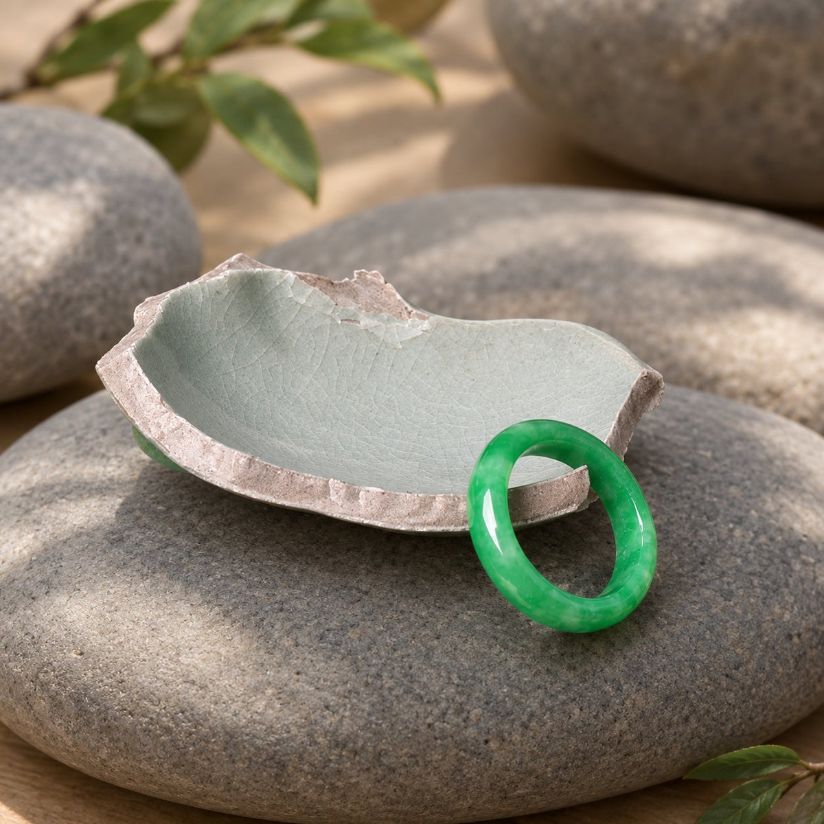 Unisex Jade Abundance Ring for Luck and Prosperity, ring
