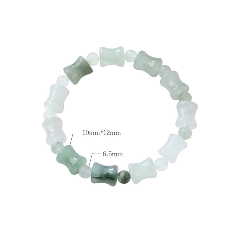 Jade Kokosnussschale Bambus Muster Fülle Armband