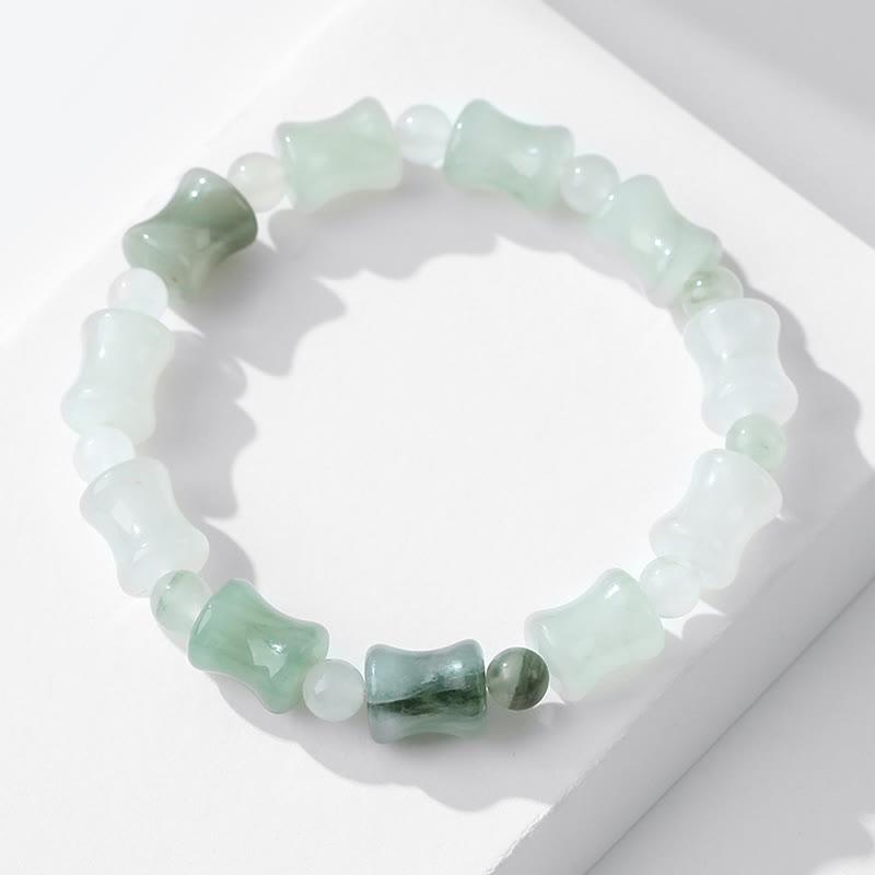 Jade Kokosnussschale Bambus Muster Fülle Armband
