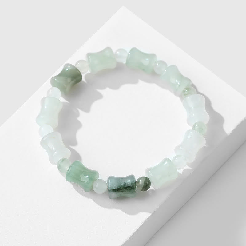 Jade Kokosnussschale Bambus Muster Fülle Armband