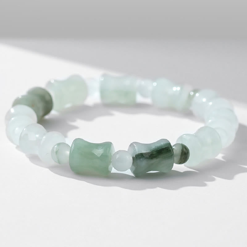 Jade Kokosnussschale Bambus Muster Fülle Armband
