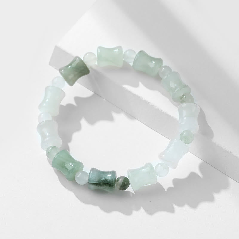 Jade Kokosnussschale Bambus Muster Fülle Armband