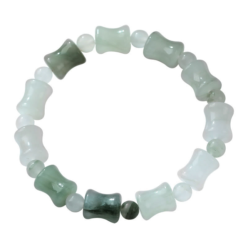 Jade Kokosnussschale Bambus Muster Fülle Armband