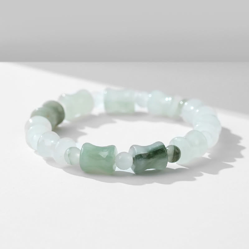 Jade Kokosnussschale Bambus Muster Fülle Armband