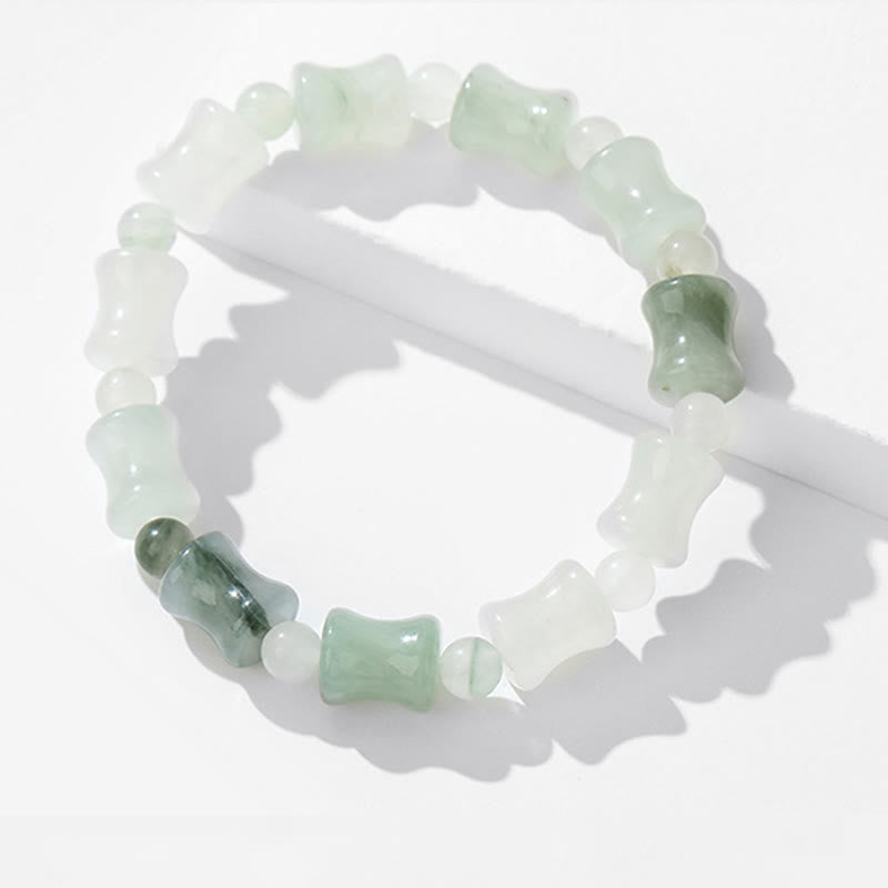 Jade Kokosnussschale Bambus Muster Fülle Armband