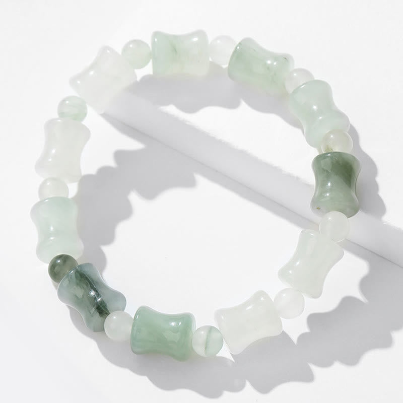 Jade Kokosnussschale Bambus Muster Fülle Armband