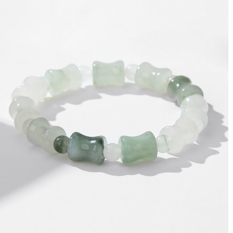 Jade Kokosnussschale Bambus Muster Fülle Armband