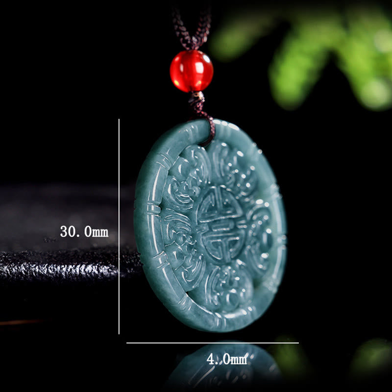 Jade-Barren-Halskette für Fülle | Wohlstandsanhänger