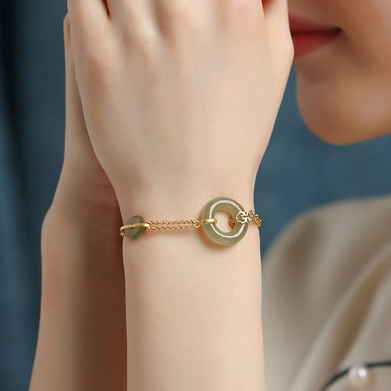 Jade-Peace-Schnallenarmband für Wohlstand und Harmonie