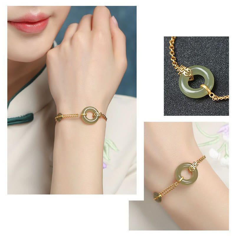 Jade-Peace-Schnallenarmband für Wohlstand und Harmonie