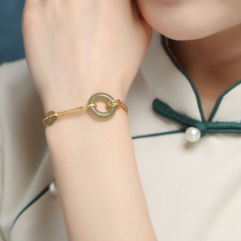 Jade-Peace-Schnallenarmband für Wohlstand und Harmonie