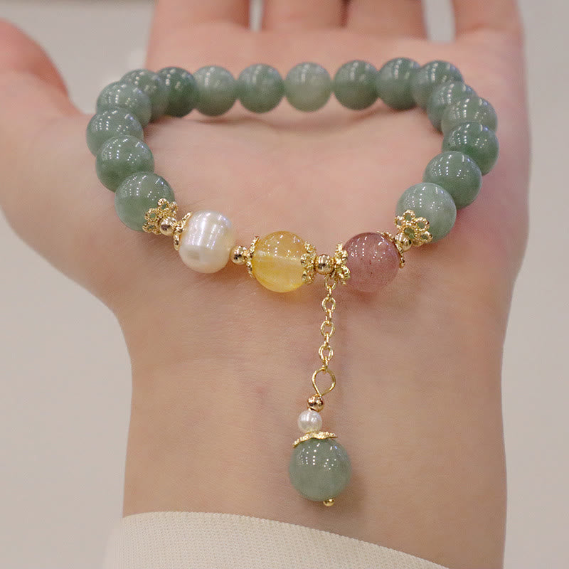 Jade-Perlenarmband für Wohlstand und Fülle