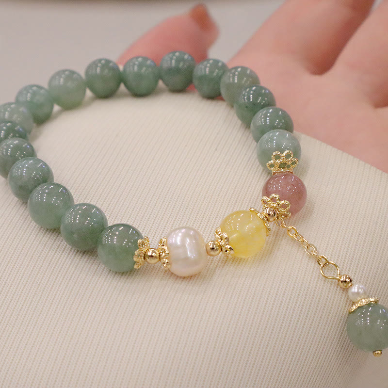 Jade-Perlenarmband für Wohlstand und Fülle