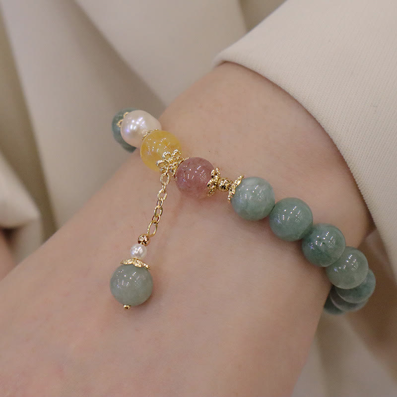 Jade-Perlenarmband für Wohlstand und Fülle