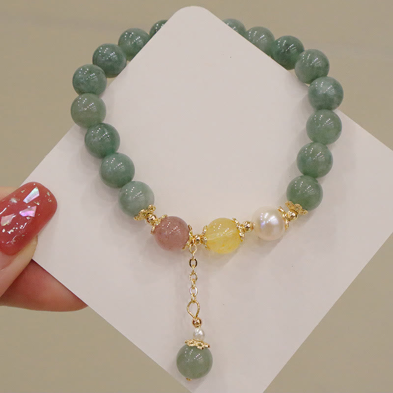 Jade-Perlenarmband für Wohlstand und Fülle