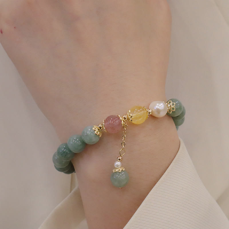 Jade-Perlenarmband für Wohlstand und Fülle