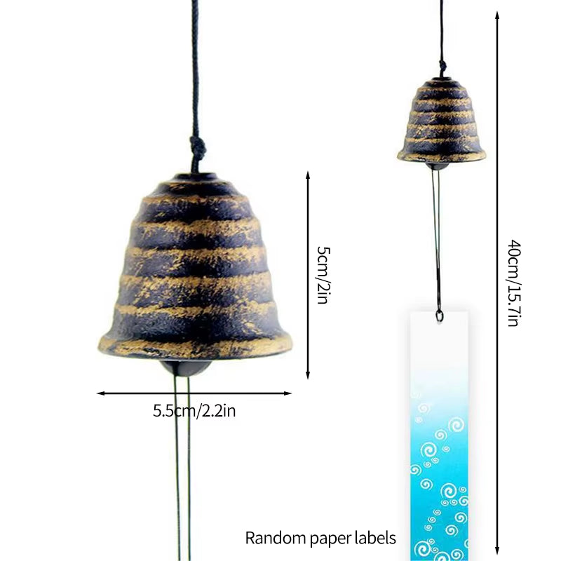 Japanische Windglocke Aus Glas – Handgefertigt, Handbemalt Mit Bluefish-Motiv | Dekorative Windspiele Für Garten, Balkon & Terrasse