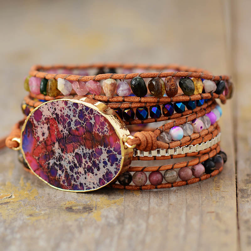 Jaspis-Boho-Armband für Kreativität und Schutz
