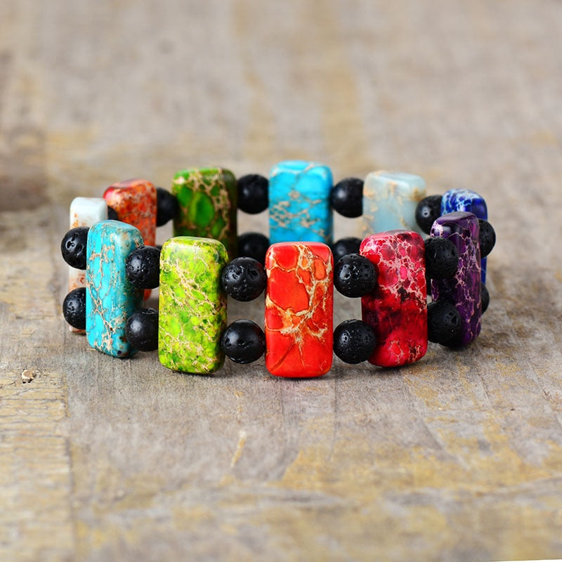 Jaspis Lava Aromatherapie Diffusor Armband