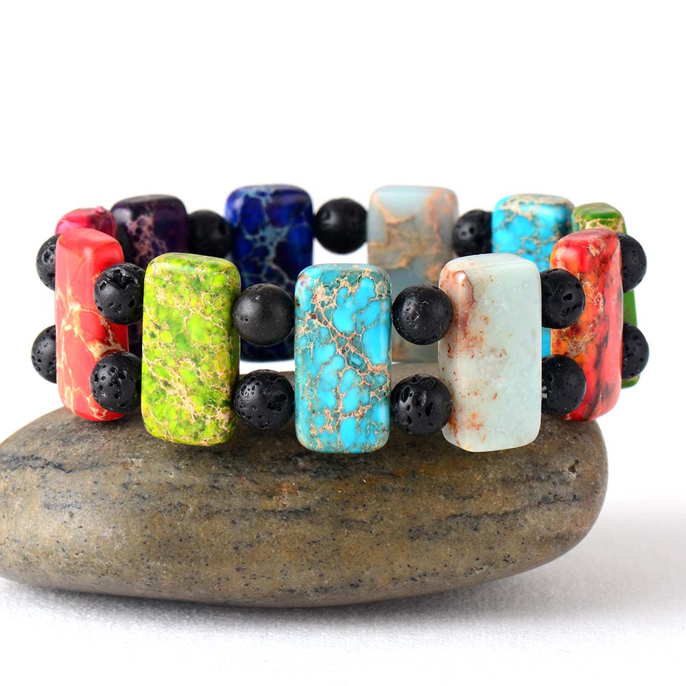 Jaspis Lava Aromatherapie Diffusor Armband
