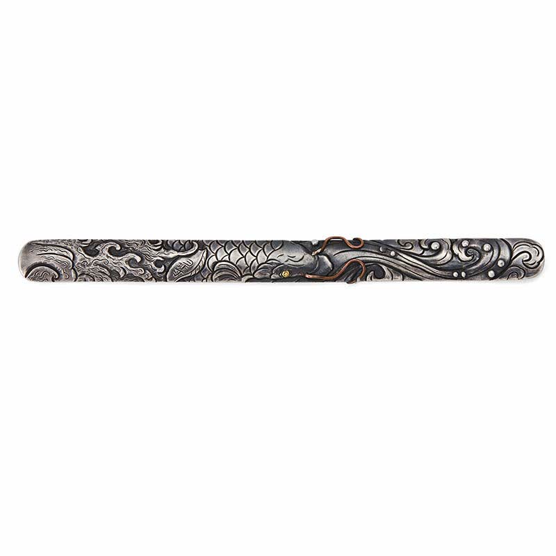 Koi-Fisch-Armband aus 999er Sterlingsilber und 990er Gold für Glück