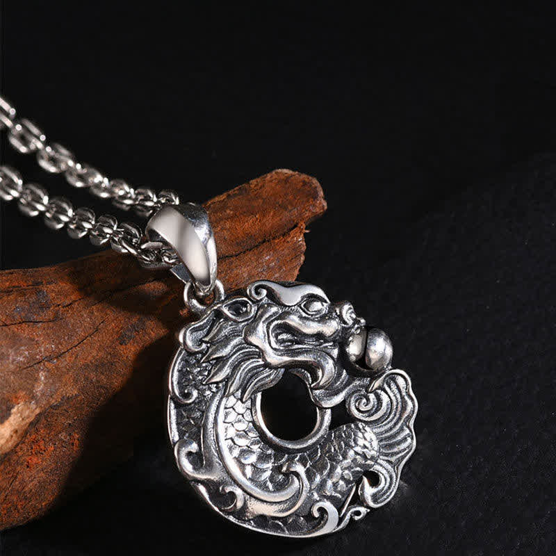 Koi Fisch Drache Peace Schnalle Drachen Halskette