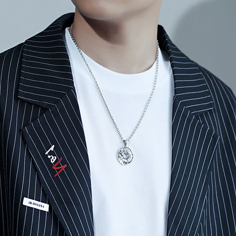 Koi Fisch Drache Peace Schnalle Drachen Halskette