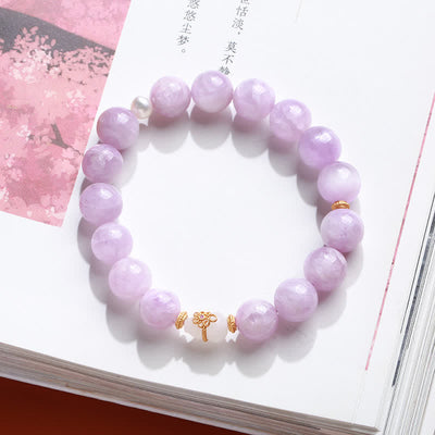 Kunzit & Hetian White Jade Love Spirituelles Wachstumsarmband