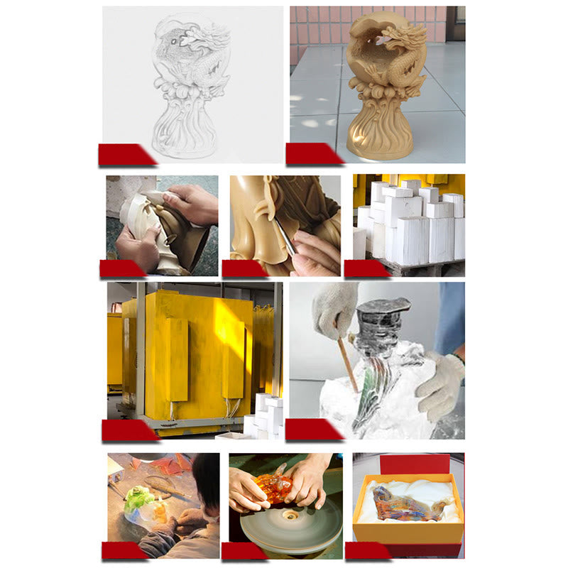 Kwan Yin Avalokitesvara Liuli Kristallstatue – 15,5 cm, handgefertigt