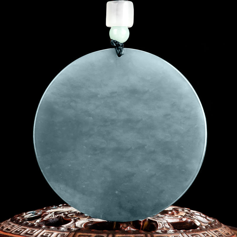 Kwan Yin Jade Halskette 70cm | Avalokitesvara-Anhänger der Fülle