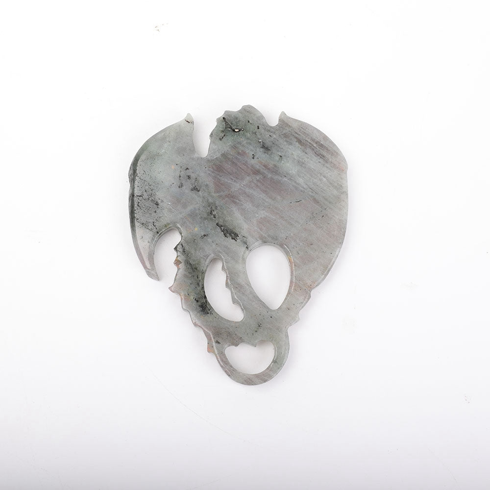 Labradorit-Kristall-Drachenschnitzerei, 9,1 cm, Ausstellungsornament