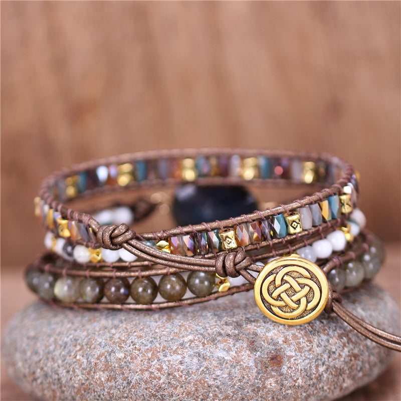 Labradorit-Schutz- und Intuitions-Wickelarmband