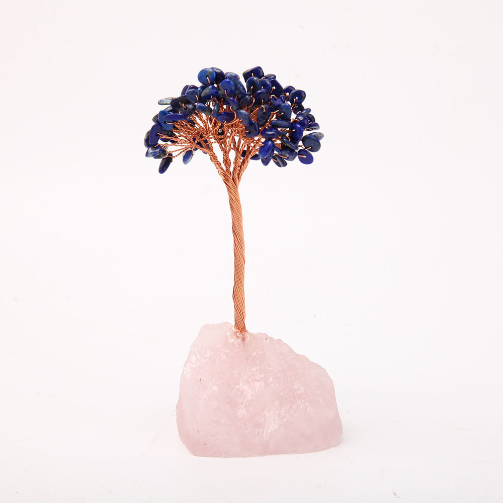 Lapis Crystal Tree with Natural Gemstone Base 12cm