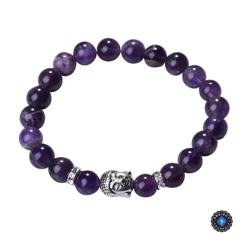Lapislazuli-Buddha-Armband mit Silberanhänger