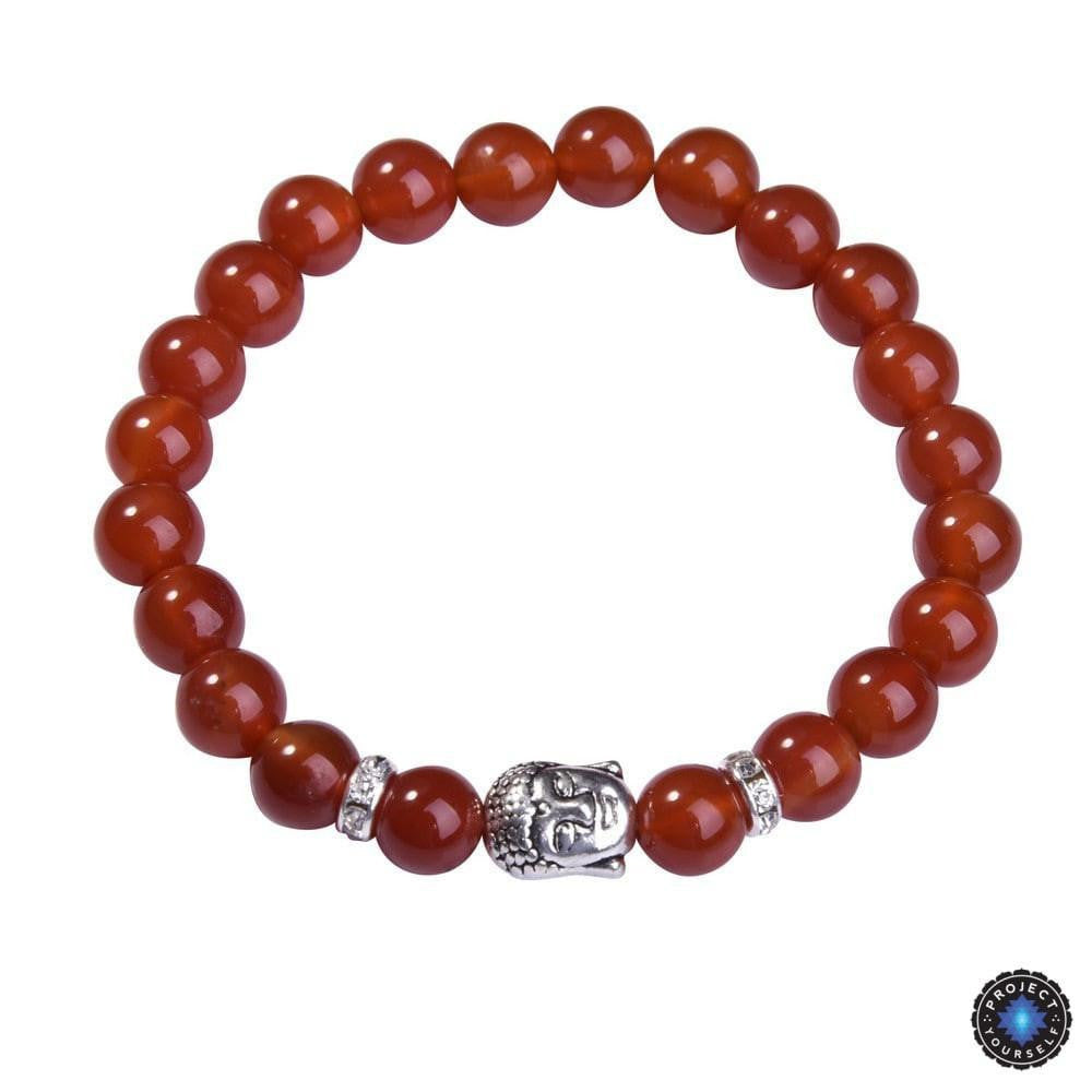 Lapislazuli-Buddha-Armband mit Silberanhänger