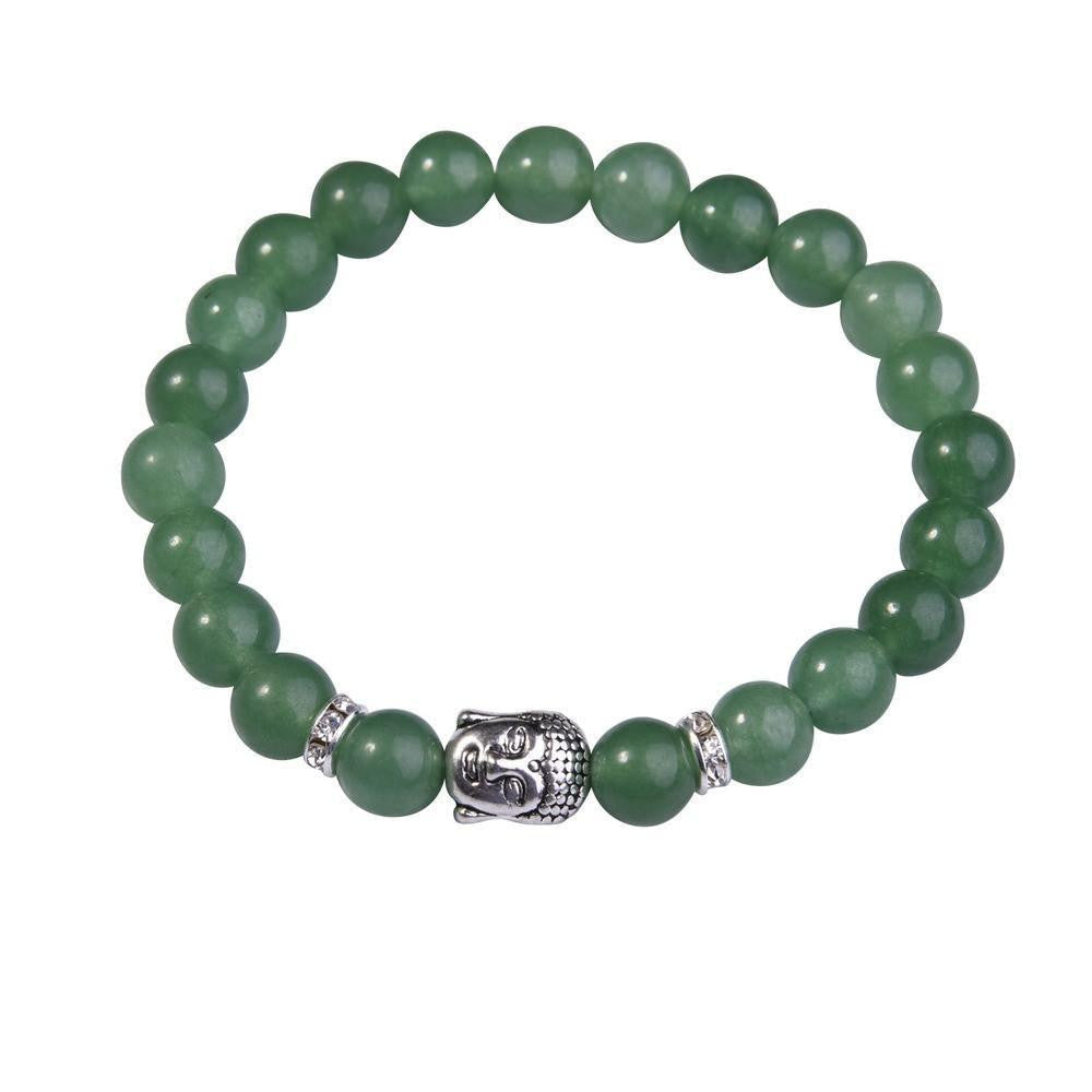 Lapislazuli-Buddha-Armband mit Silberanhänger