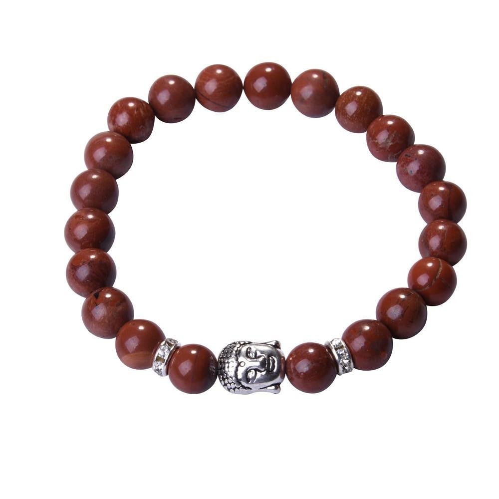 Lapislazuli-Buddha-Armband mit Silberanhänger