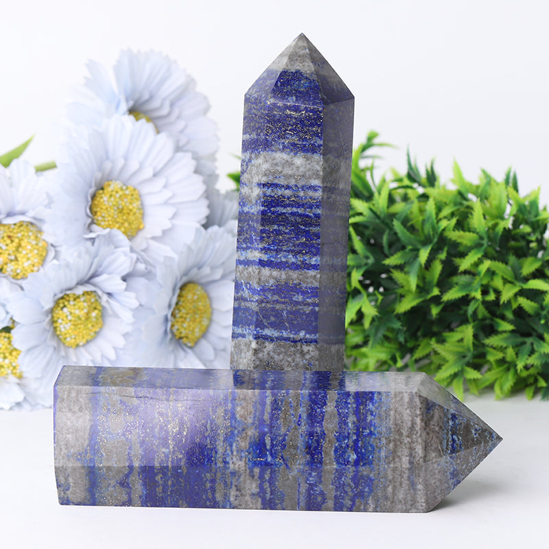 Lapislazuli-Kristallturm, 5–9 Zoll, Heilturm