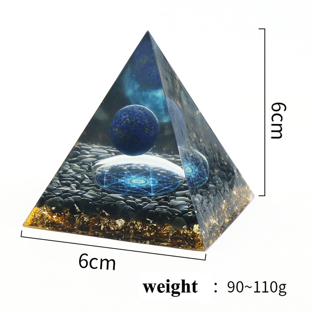 Lapislazuli-Orgonpyramide für Meditation und Entspannung